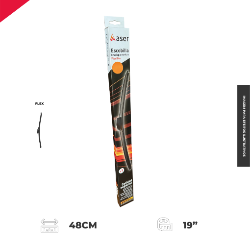 Imagem de Escova Limpa Para-Brisas Flexível 48cm 19"