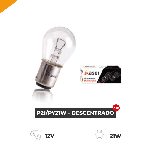 Imagem de Lâmpada Miniatura P21W/PY21W - Descentrado