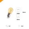 Imagem de Lâmpada Miniatura Amarela P21W/PY21W - Descentrado